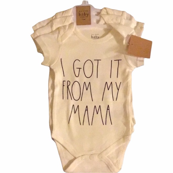 NEW Rae Dunn 3 pc onesie moms bestie/moms miracle - Picture 2 of 8